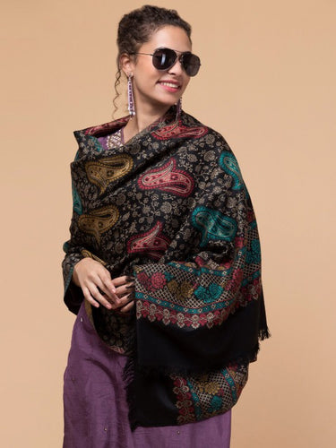 Paisley Woven-Design Shawl